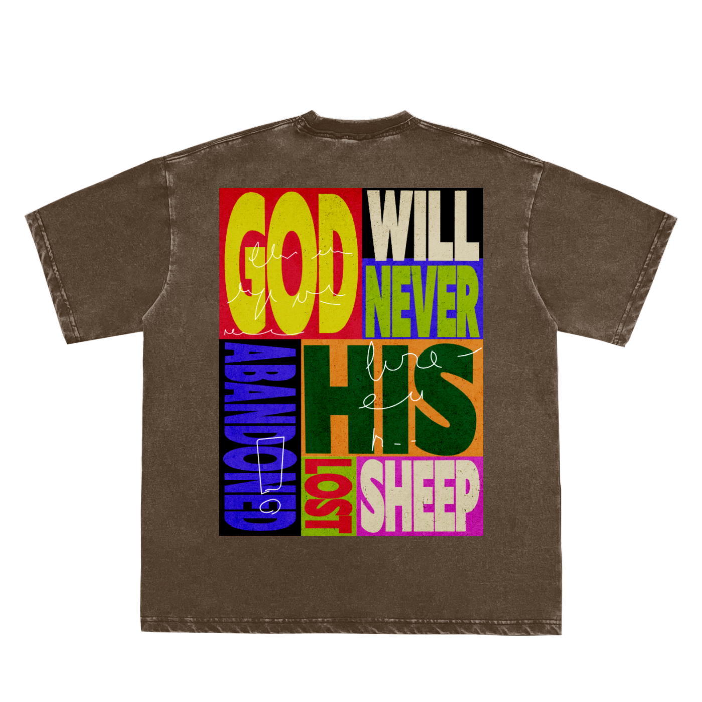 Come Back To The Father Mr. West Snow Washed Raw-Edge Neckline T-Shirt