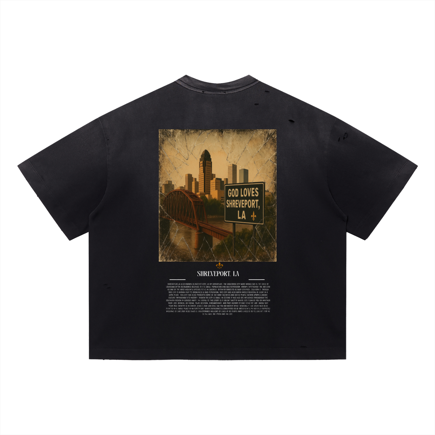 I'm Out The Ratchet But In Jesus I'm Righteous Limited Edition  Vintage Washed Distressed Boxy Oversized T-Shirt