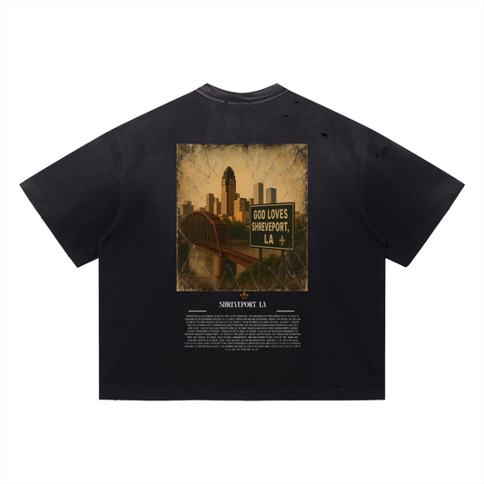 I'm Out The Ratchet But In Jesus I'm Righteous Limited Edition  Vintage Washed Distressed Boxy Oversized T-Shirt