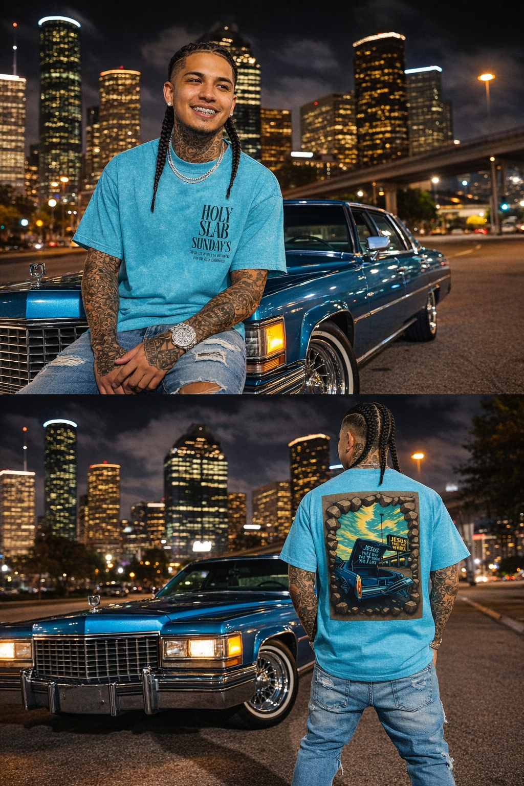 Nawfside Blue Line Heavyweight Snow Washed T-Shirt