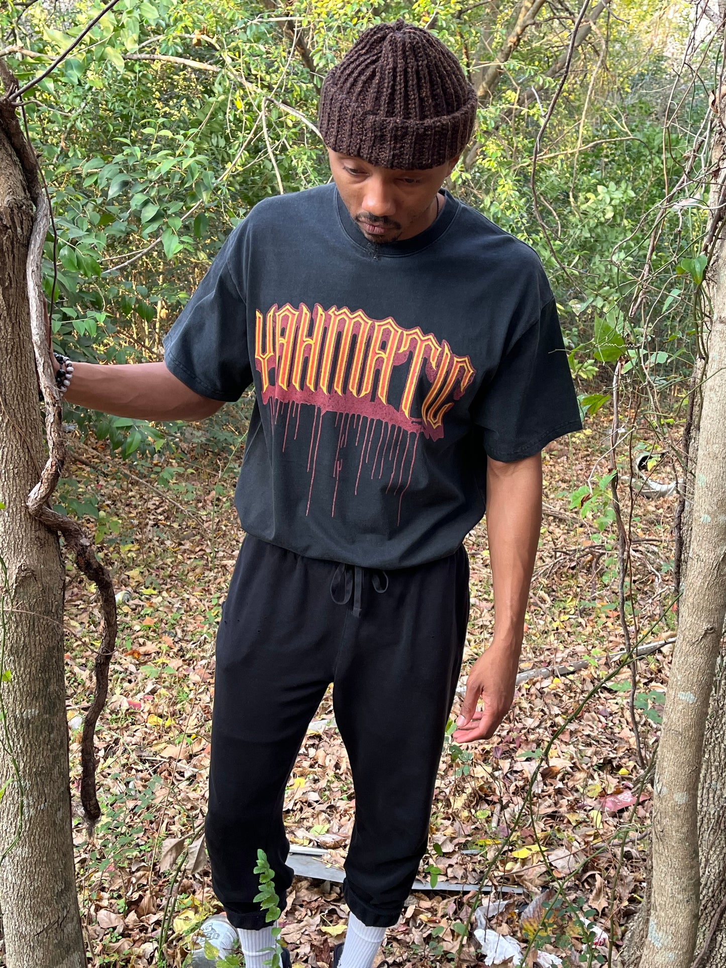 God Is Yahmatic Graphic Enzyme Washed T-Shirt