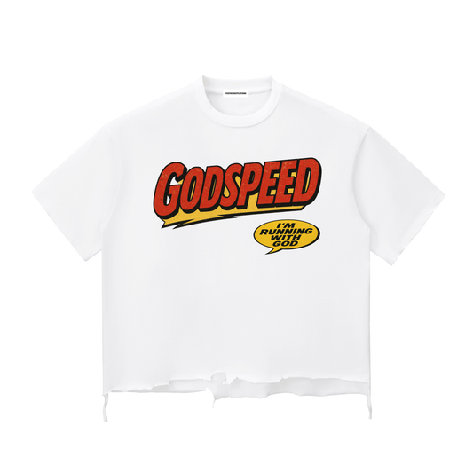 GodSpeed Snow Wash Raw-Hem Boxy T-shirt
