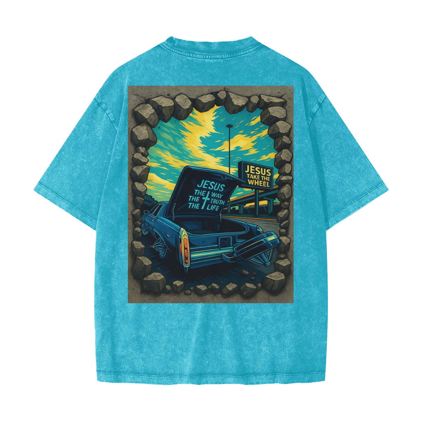 Nawfside Blue Line Heavyweight Snow Washed T-Shirt