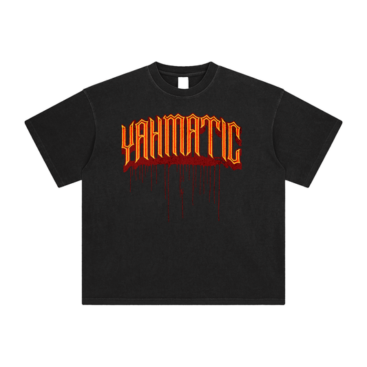 God Is Yahmatic Graphic Enzyme Washed T-Shirt