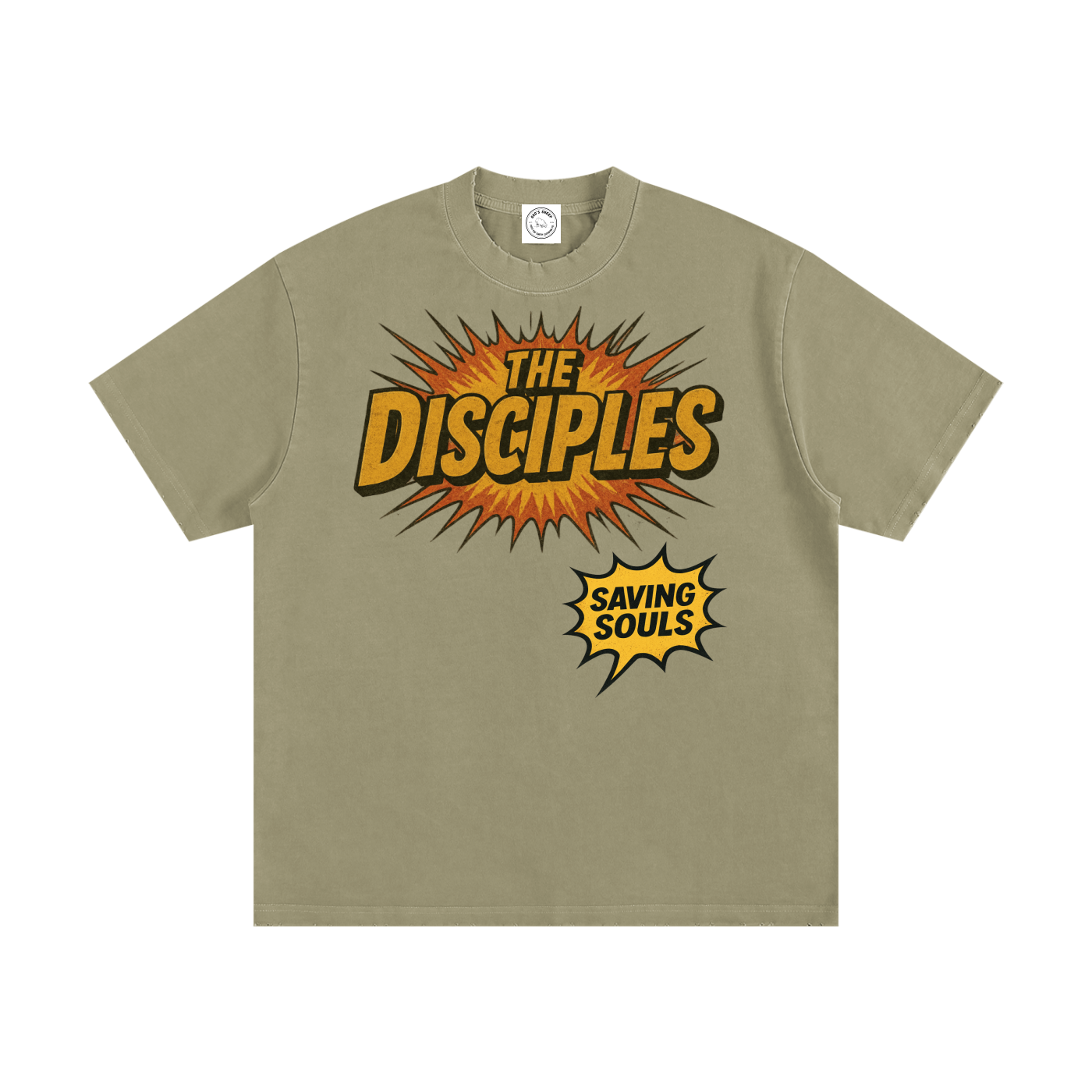 The Disciples Heavyweight Vintage Washed Frayed T-Shirt