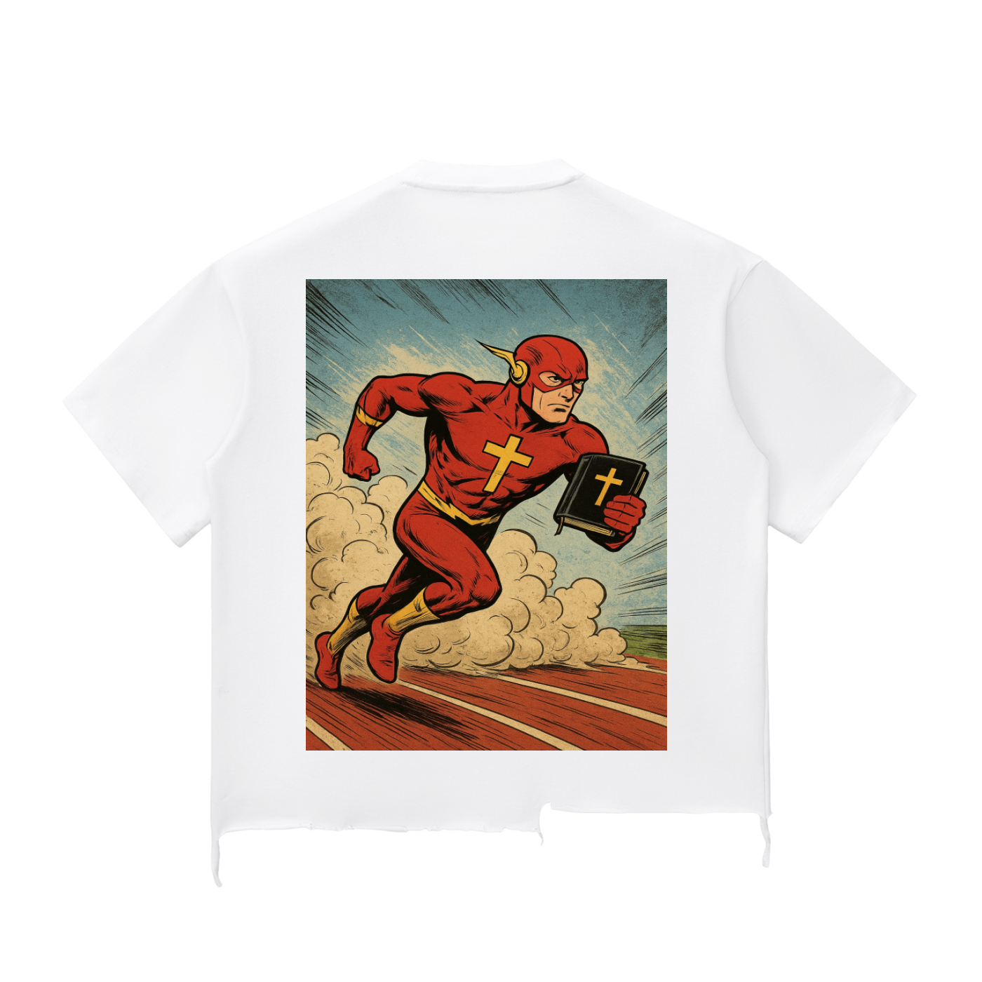 GodSpeed Snow Wash Raw-Hem Boxy T-shirt